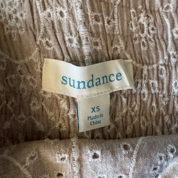 Sundance XS Bohemian Scallop Capri Crop Pant. Beige, Cream, light brown. NWOT - Picture 10 of 12